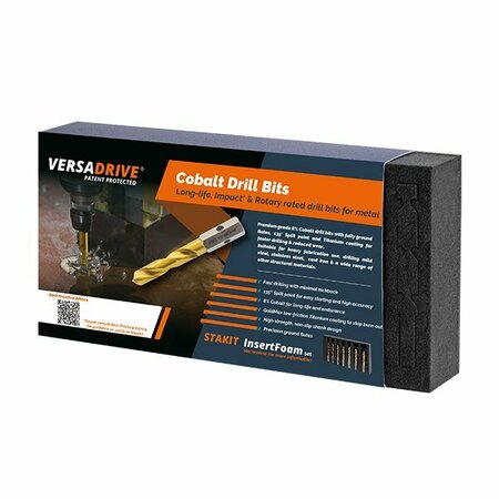VERSADRIVE HMT Cobalt Drill InsertFoam Set: 10.2, 11.5, 12, 13, 14, 16, 18mm 209010-SET7